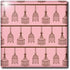 3dRose 8 Inch Pink and Brown Chandeliers Glamour Chic Art Ceramic Tile