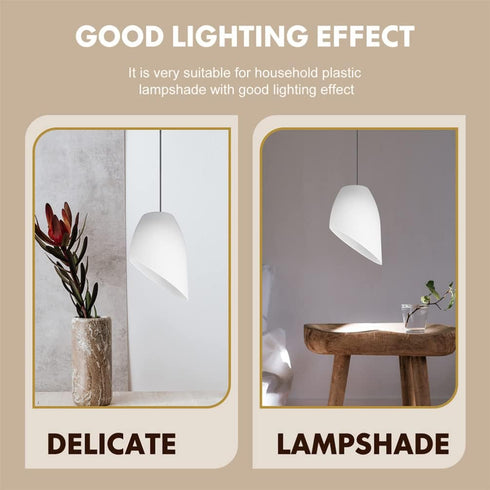 5-Pack 5.35X4.33X1.37 Inch DOITOOL Horseshoe Lampshade Plastic Replacement Lamp Shade for Desk and Floor Lamps Living