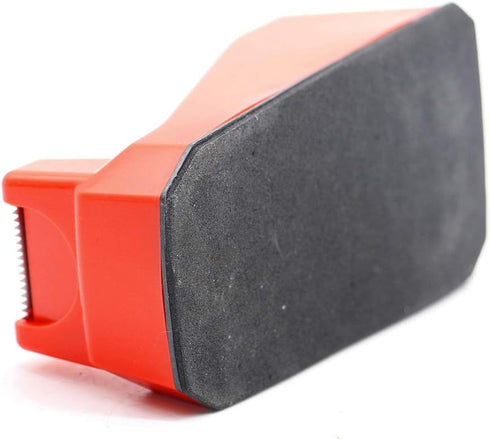 Cute Red Desk Tape Dispenser, 1 Pack with 12 Rolls Transparent Tape, 1 Inch Core for School, Office, Home DIY