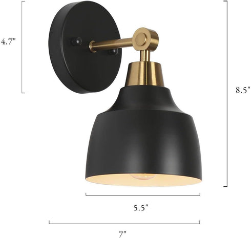 classy leaves Sconces Wall Lighting, Black and Gold Modern Bedroom Wall Sconces Indoor, Metal Wall Sconces Lights Light