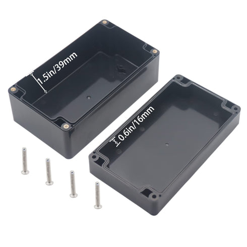 Watertight Junction Box, IP67 Waterproof Project Box, Durable ABS Plastic Electronic Enclosure Case, Black, 6.22" x