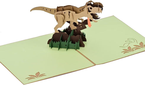 Handmade 3D Popup Birthday Card with Dinosaur Design for Daughter, Son, Nephew, Niece, Kids on Any Occasion