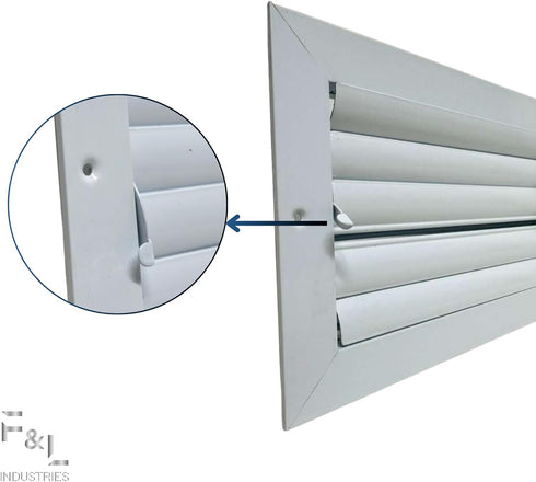 2-Way Commercial (10"x6" 2-Way Upgrade Your Airflow With Curved Blade Ceiling Diffuser & Multi-Shutter Damper