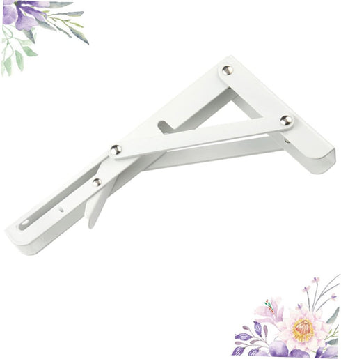 HOMSFOU Foldable Steel Shelf Bracket Triangular Support for Wall Mounted Storage for Tables and Benches Cold Rolled