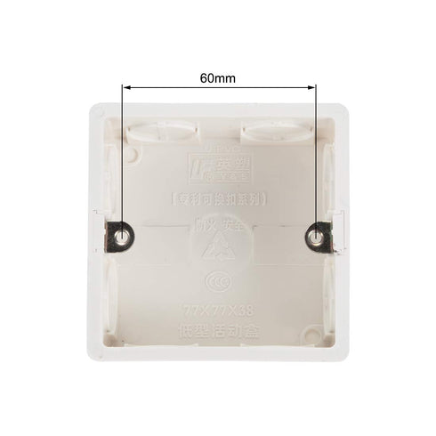 uxcell 2pcs Wall Switch Box, Electrical Outlet Flush Mount, 86 Type Single Gang White