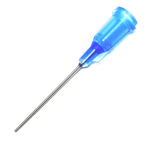 22 Ga 1 Inch Blunt Tip Dispensing Needle with Luer Lock, Precision Applicator (Blue, 50 PCS)