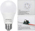 Honle E26 E27 LED Light Bulbs 12V 24V 7W A19 Daylight White 6000K Standard Edison Base 60W Equivalent, 2 Pack