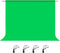 PULUZ Green Screen Backdrop with 4 Fixing Clip, 9.9 x 6.6 Ft