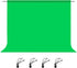 PULUZ Green Screen Backdrop with 4 Fixing Clip, 9.9 x 6.6 Ft