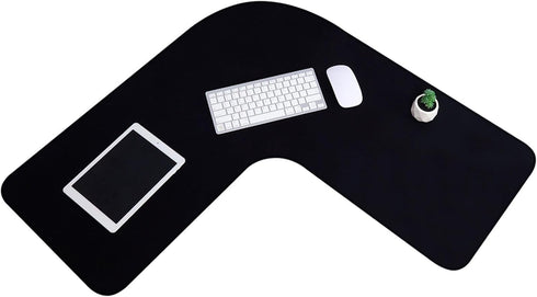 Amylove L Shaped Desk Mat Corner Mouse Pad Waterproof Large Rubber Corner Desk