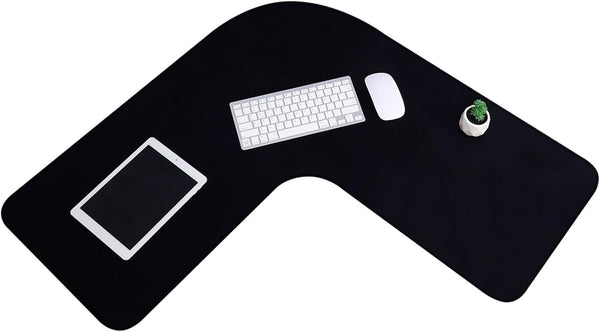 Amylove L Shaped Desk Mat Corner Mouse Pad Waterproof Large Rubber Corner Desk