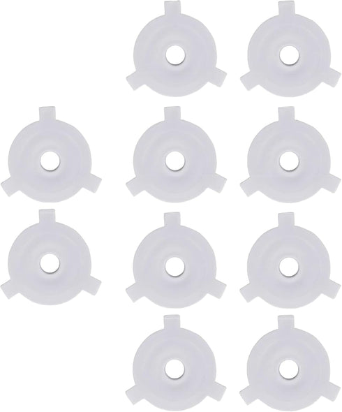 RiseDirectly 10 Pcs E27 to 11mm Lamp Shade Adapter Ring, White Plastic Lampshade