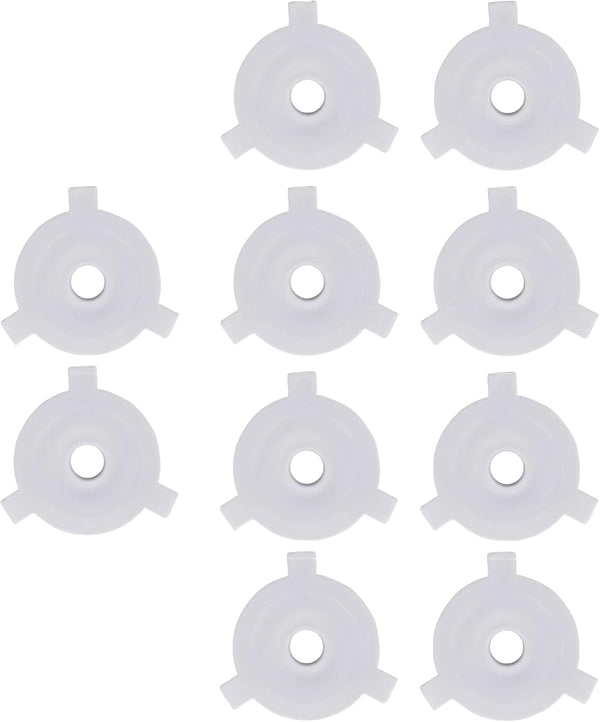 RiseDirectly 10 Pcs E27 to 11mm Lamp Shade Adapter Ring, White Plastic Lampshade