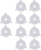 RiseDirectly 10 Pcs E27 to 11mm Lamp Shade Adapter Ring, White Plastic Lampshade