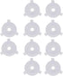 RiseDirectly 10 Pcs E27 to 11mm Lamp Shade Adapter Ring, White Plastic Lampshade