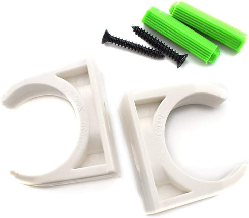 SDTC Tech 12-Pack U-Shaped PVC Water Pipe Clamps - Fit for 20mm (0.812") OD, Compatible with 1/2" ID PVC Pipe