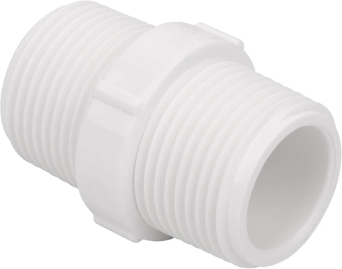 20 Pack 3/4 Inch PVC Nipple Male Thread Coupling Adapter for Plumbing Pipe Fitting