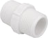 20 Pack 3/4 Inch PVC Nipple Male Thread Coupling Adapter for Plumbing Pipe Fitting