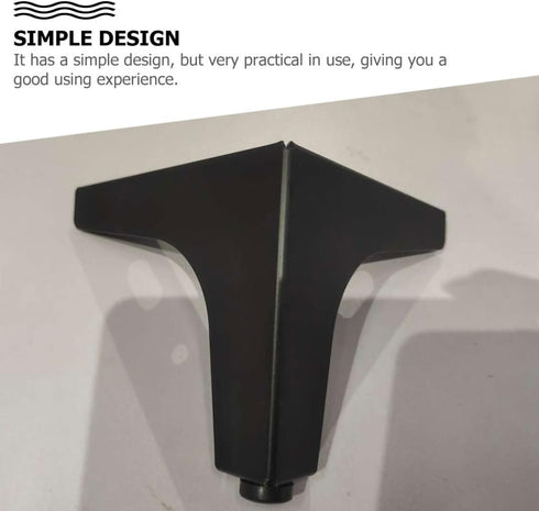 10cm Luxshiny Matte Black Metal Furniture Support Feet Sofa Leg Cabinet Leg for Tv Stand and Bathroom Cabinet