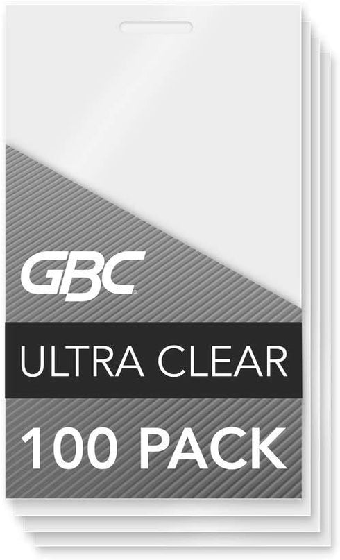 GBC Laminating Sheets, Thermal Pouches, Business Card Size, 7 Mil, 100 Pack (3300371)