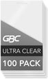 GBC Laminating Sheets, Thermal Pouches, Business Card Size, 7 Mil, 100 Pack (3300371)