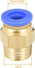 uxcell Straight Pneumatic Push to Quick Connect Fittings G3/8 Male x 10mm Tube OD 10pcs by uxcell