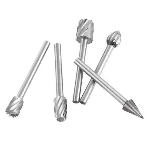 Rotary Files Woodworking Carving Tool Set, 10pcs Tungsten Carbide Burrs with 1/8inch Shank
