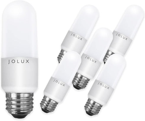 LED Stick Light Bulbs, 60W Equivalent, 5000K Daylight, 800 Lumen, E26 Base, Non-Dimmable, 6 Count