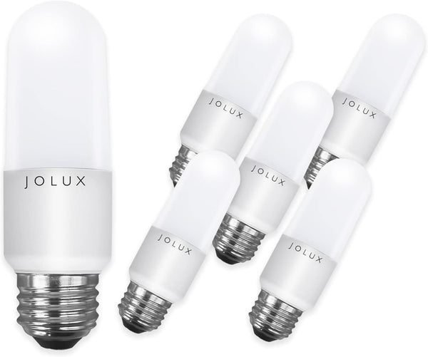 LED Stick Light Bulbs, 60W Equivalent, 5000K Daylight, 800 Lumen, E26 Base, Non-Dimmable, 6 Count