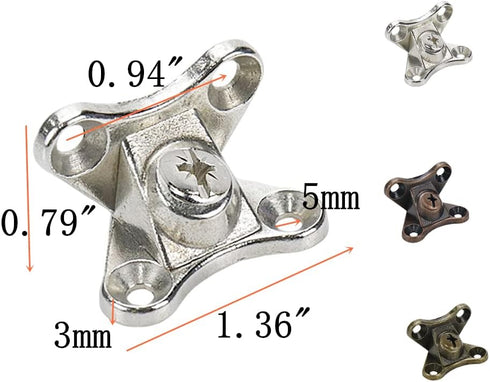 10Pcs Detachable Corner Brace Zinc Alloy Butterfly Corner Code Right Angle Support Shelf Brackets,Bronze