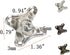 10Pcs Detachable Corner Brace Zinc Alloy Butterfly Corner Code Right Angle Support Shelf Brackets,Bronze