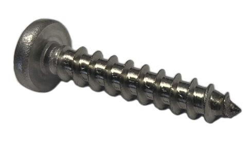 #8 x 1 Stainless Steel Pan Head Sheet Metal Screws - Full Thread, Phillips Drive, 100 Pieces by Marine Bolt Supply