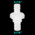 Feelers 5/16" Hose Barb Thru-Bulk Bulkhead Fitting | Plastic Adapter Union Mender Splicer with Gasket (Pack of 2)