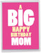 NobleWorks - 1 Large Birthday Greeting Card (8.5 x 11 Inch) - Fun Bday Celebration, Big Happy Birthday Mom