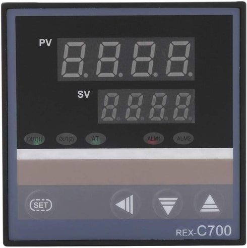 Digital Thermostat, 220V Digital Temperature Controller PID 0-400 REX-C700 for Temperature Measurement/Control