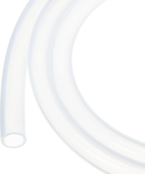 5m Clear Silicone Tubing, 10mm(3/8") ID x 13mm(1/2") OD Pure Industrial Plastic Hoses for Pump