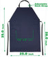 Waterproof Rubber Vinyl Apron with 2 Pockets | Lab Apron for Dishwashing, Grooming Blue