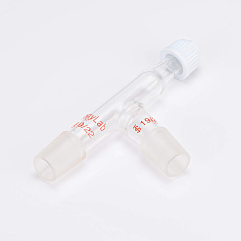 StonyLab 3 Way Distilling Thermometer Adapter with 19/22 Joints and Screw Cap