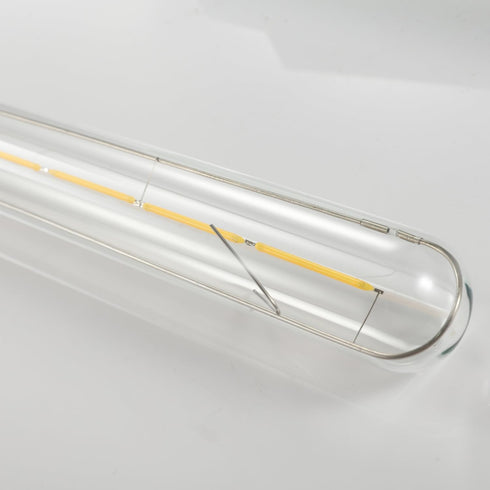 Leools T300 Dimmable LED Tubular Bulb 6W, Long Tube Vintage Filament Bulb, 60W Equivalent, 4000K Daylight, 4 Pack