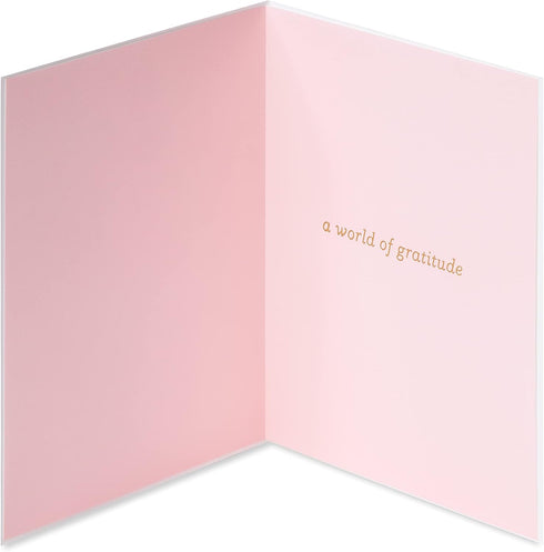 Papyrus Thank You Card - A World of Gratitude Design