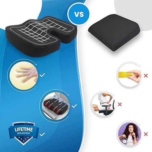 Sitting,Tailbone,Back,Sciatica,Coccyx Office Chair Seat Cushion,Premium Memory Foam Chair Cushion for Long Pain Relief