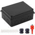 Electrical Box, Outdoor Waterproof IP65 Junction Box, ABS Plastic Project Box Power Cord Enclosure, Black