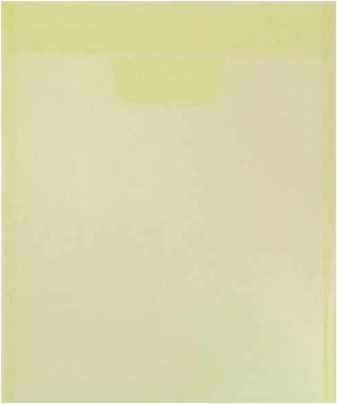 JAM PAPER Plastic Envelopes with Tuck Flap Closure - Letter Open End, Yellow, 12/Pack