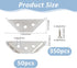 50Pcs 2.1x6.4x1.4cm 7-Hole 350Pcs SUPERFINDINGS Stainless Steel L Bracket Heavy Duty Corner Brace Metal Angle Connector