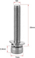 M4 x 25mm Stainless Steel Hex Socket Head Cap Screws Bolts, uxcell, 10pcs with Spring Washer and Plain Washers