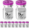 Sterile Empty Vials with Self Healing Injection Port and Flip Off Aluminum Cap, Sterile Package (5ml, 10)