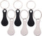 NUOBESTY 6pcs Shopping Cart Token Keychain Stainless Steel Keychain Ring Shopping Token
