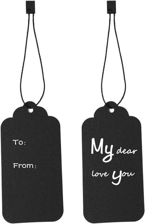 Black 7" Hang Tag Fasteners with Button Locker, 950 PCS Nylon