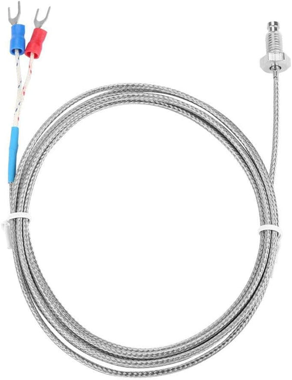 Screw Probe Temperature Sensor K Type Thermocouple, M6 Screw Thread, Two Wire Temperature Controller