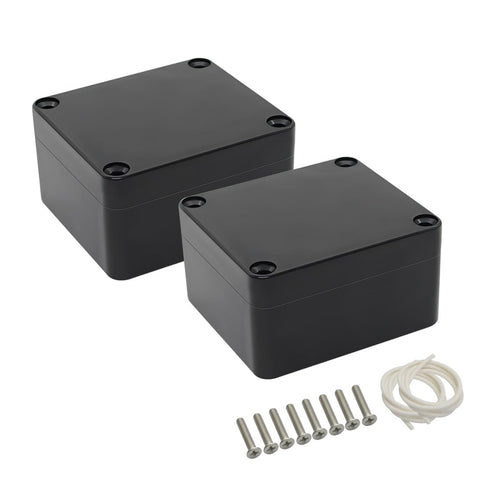 LeMotech Electrical Box ABS Plastic Project Box IP65 Waterproof Junction Box for Electronics, Black 2.48x 2.28x 1.37